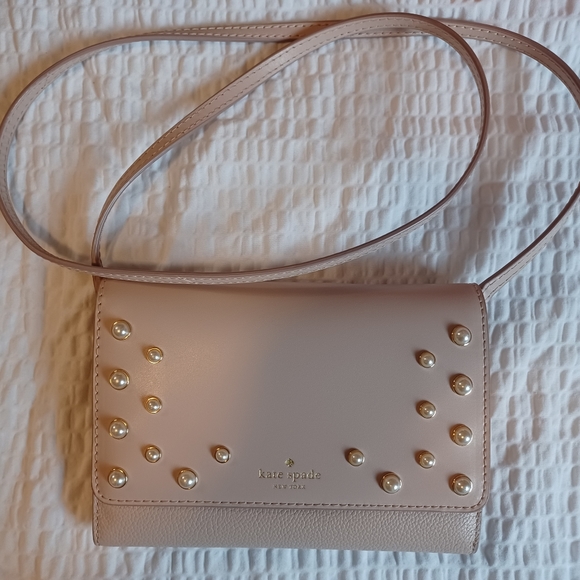 Kate Spade Pearl Blush Clutch Crossbody Bag - Picture 12 of 16